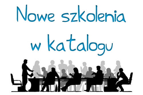 Grafika "Nowe szkolenia w katalogu". Nowe kursy Vavatech z zarządzania systemami informatycznymi (ITIL, VMware).