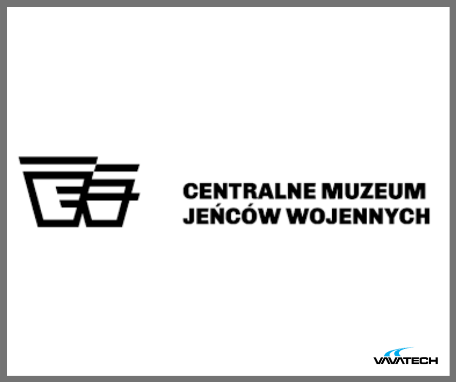 Logo Centralnego Muzeum Jeńców Wojennych. Aplikacja mobilna (React Native) i webowa (Java, Vue).