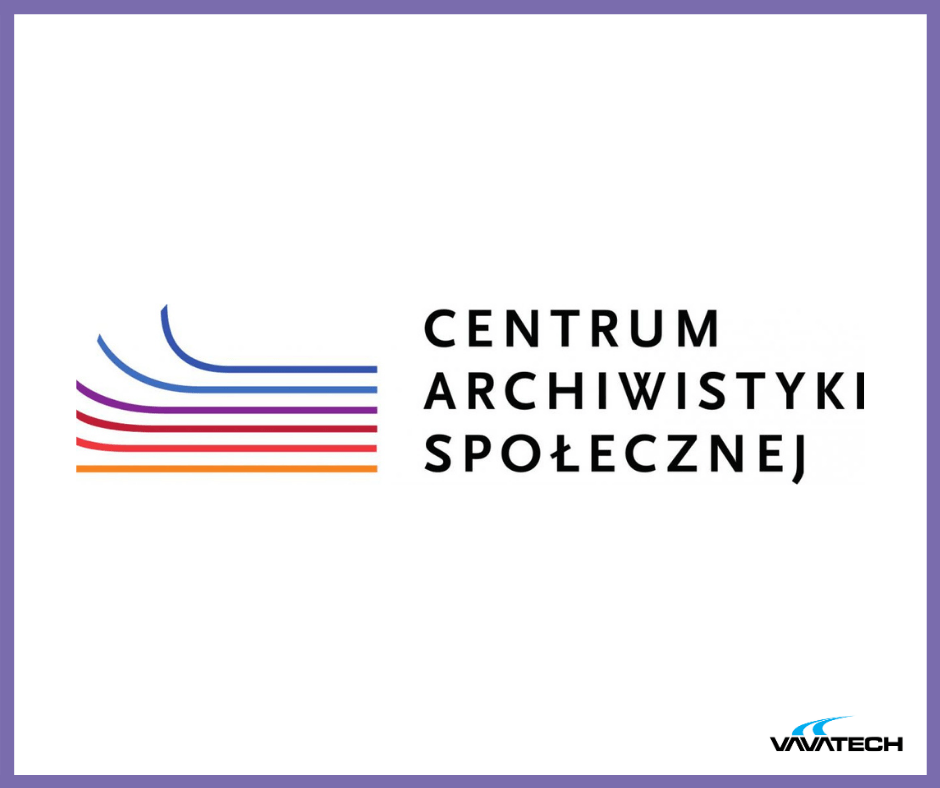 Logo Centrum Archiwistyki Społecznej. Aplikacji webowej w Java, Spring i React.