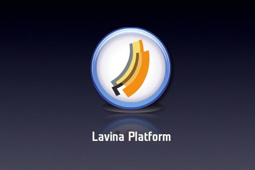 Logo "Lavina Platform". Grafika do Lavina, dedykowanego systemu CMS (systemu zarządzania treścią) Vavatech.