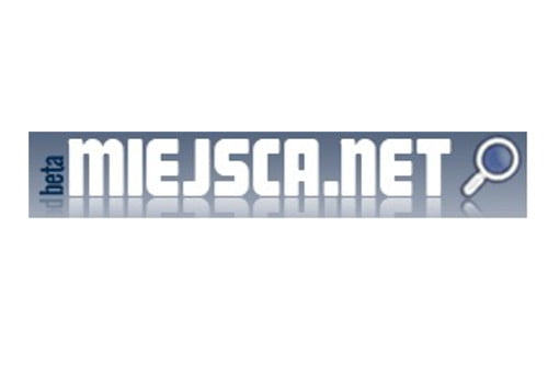 Logo portalu "miejsca.net" (beta). Grafika do projektu Vavatech: dedykowany system internetowy do wyszukiwania miejsc.